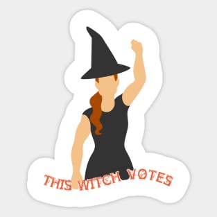 This Witch Votes-Brown Hair! Sticker